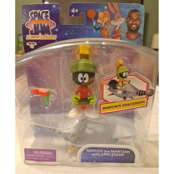 SPACE JAM: A New Legacy Action Figure - Marvin The Martian with Spaceship - Picture 1 of 2
